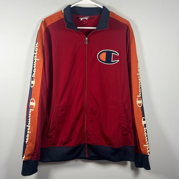Champion Tricot “C” Logo Track Jacket Colorblock Large - Picture 4 of 7